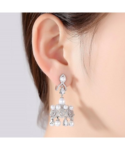 Long Earrings for Women | Wedding Earrings for Women | Cubic Zirconia Dangling Earrings for Women | Rhinestone Long Tassel We...