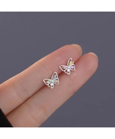 Butterfly Earrings Studs Cute Earrings Tiny Cartilage Stud Earrings Hypoallergenic Earrings 925 Sterling Silver Earrings for ...