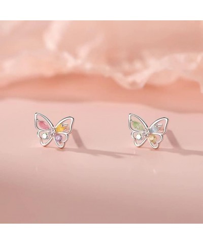 Butterfly Earrings Studs Cute Earrings Tiny Cartilage Stud Earrings Hypoallergenic Earrings 925 Sterling Silver Earrings for ...