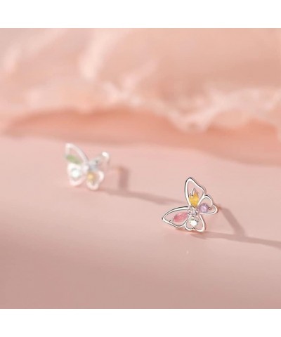 Butterfly Earrings Studs Cute Earrings Tiny Cartilage Stud Earrings Hypoallergenic Earrings 925 Sterling Silver Earrings for ...