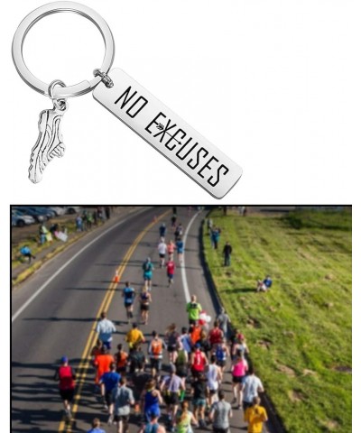 Runner Gift Cross Country Team Gift Sole Sister Gift No Excuses keychain Gift for Running Buddy No Excuses K $10.96 Bracelets