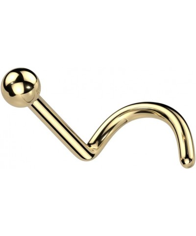 Dynamique Implant Grade Titanium Ball Nose Screw (Sold Per Piece) T: 1mm Gold $9.53 Body Jewelry