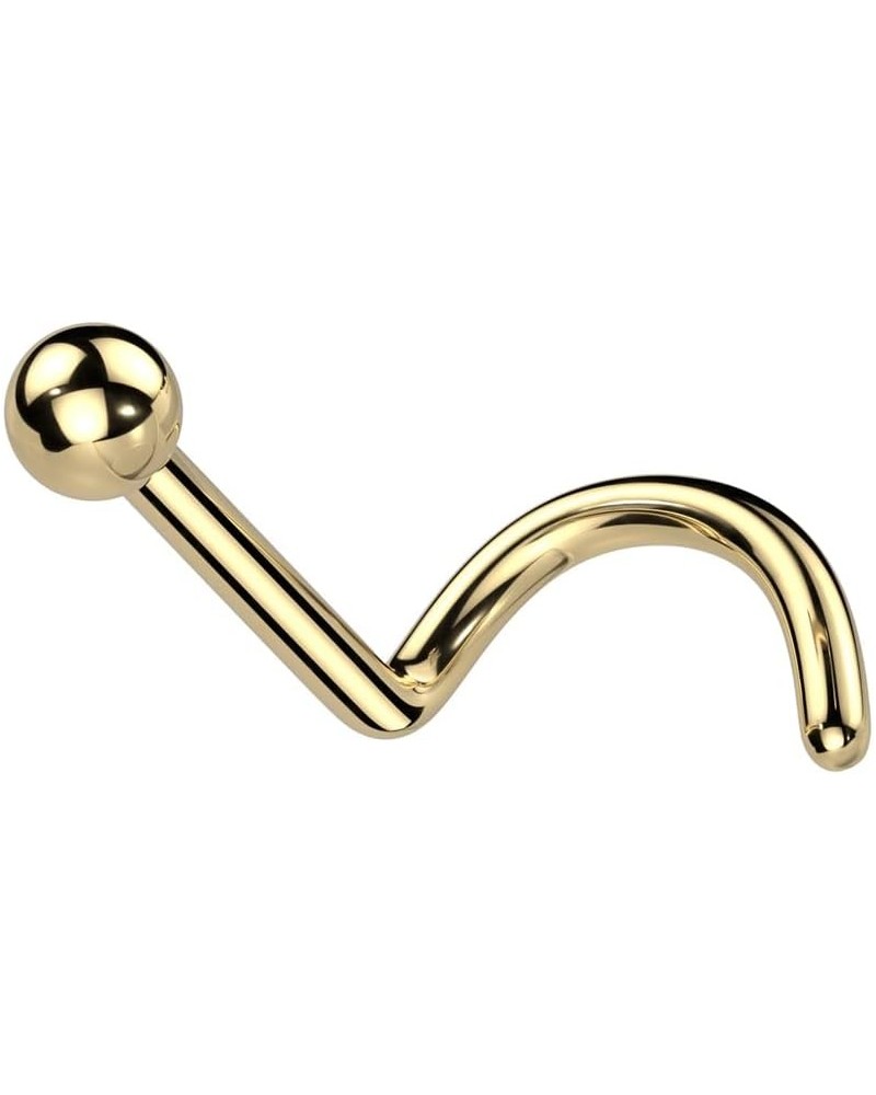 Dynamique Implant Grade Titanium Ball Nose Screw (Sold Per Piece) T: 1mm Gold $9.53 Body Jewelry