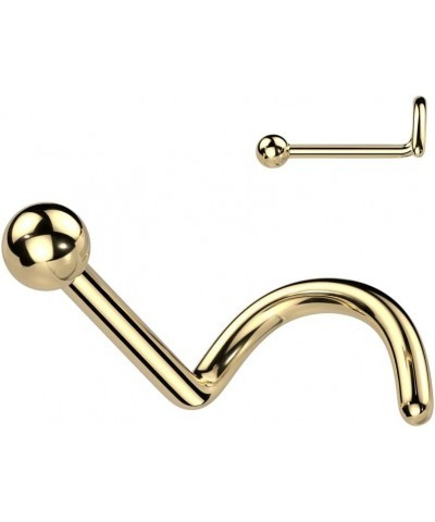 Dynamique Implant Grade Titanium Ball Nose Screw (Sold Per Piece) T: 1mm Gold $9.53 Body Jewelry