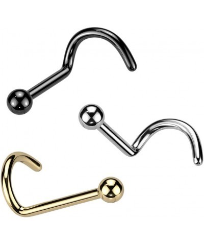 Dynamique Implant Grade Titanium Ball Nose Screw (Sold Per Piece) T: 1mm Gold $9.53 Body Jewelry