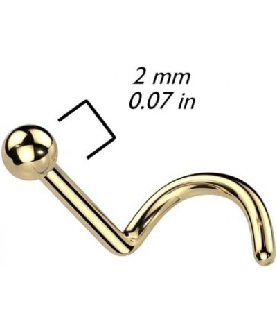 Dynamique Implant Grade Titanium Ball Nose Screw (Sold Per Piece) T: 1mm Gold $9.53 Body Jewelry