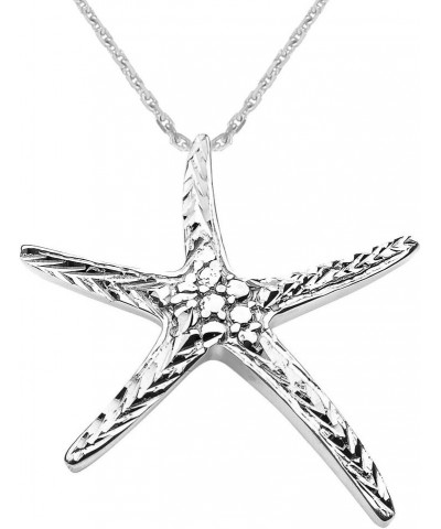 Starfish Pendant Necklace in Sterling Silver $15.59 Necklaces