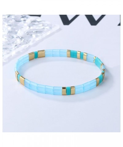 Women TILA Beaded Bracelet Handmade Stack Friendship Stretch Bracelets Candy Colors Strand Link Bracelets 08L $10.39 Bracelets