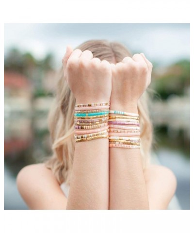 Women TILA Beaded Bracelet Handmade Stack Friendship Stretch Bracelets Candy Colors Strand Link Bracelets 08L $10.39 Bracelets