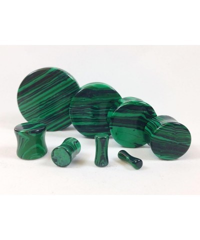 PAIR of Synthetic Green Malachite Organic Stone Plugs Gauges - up to 38mm available! 6g (4mm) $11.70 Body Jewelry