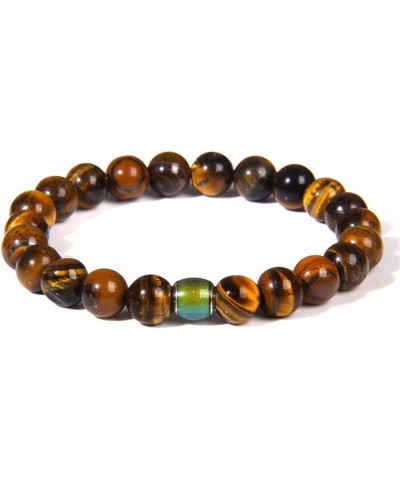 Changing Color Bracelet Fashion Natural Stone Beads Bracelets For Women Men Mood Emotion Feeling Temperature Jewelry Tiger Ey...