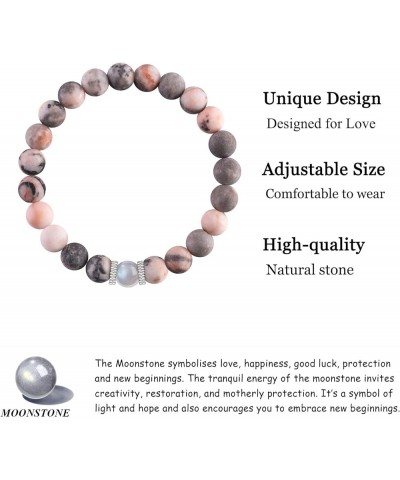 Moonstone Bracelets for Women Girl Mom Daughter Girlfriend Wife Grandma Granddaughter Connecting Love Gifts Valentine's Day A...