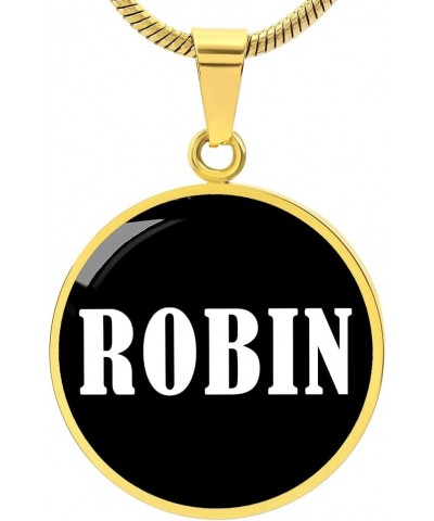 Robin v01w - 18k Gold Finished Luxury Necklace Personalized Name $32.88 Necklaces