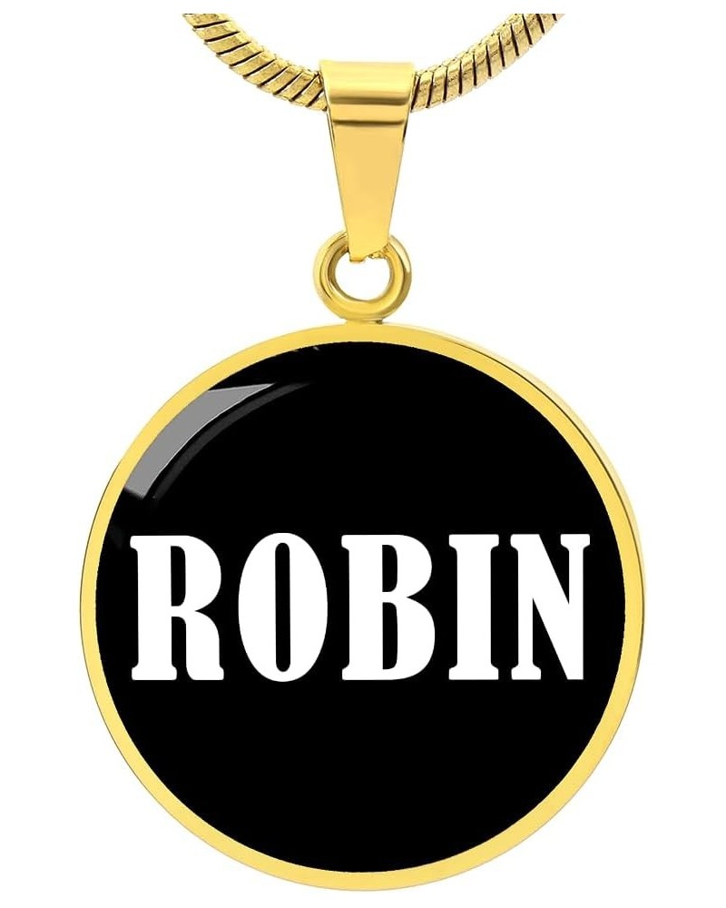 Robin v01w - 18k Gold Finished Luxury Necklace Personalized Name $32.88 Necklaces