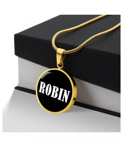 Robin v01w - 18k Gold Finished Luxury Necklace Personalized Name $32.88 Necklaces