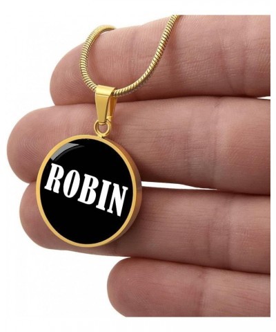 Robin v01w - 18k Gold Finished Luxury Necklace Personalized Name $32.88 Necklaces