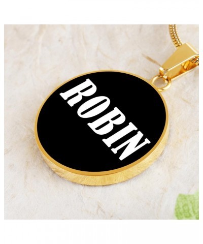 Robin v01w - 18k Gold Finished Luxury Necklace Personalized Name $32.88 Necklaces