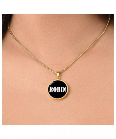 Robin v01w - 18k Gold Finished Luxury Necklace Personalized Name $32.88 Necklaces