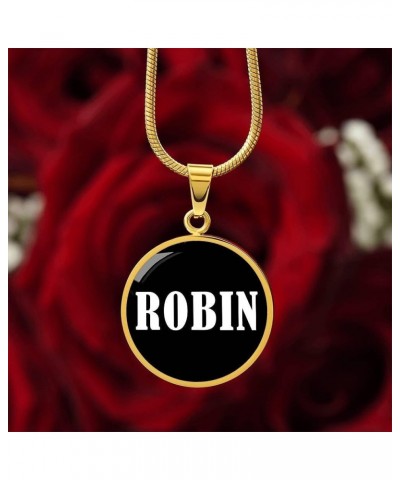 Robin v01w - 18k Gold Finished Luxury Necklace Personalized Name $32.88 Necklaces