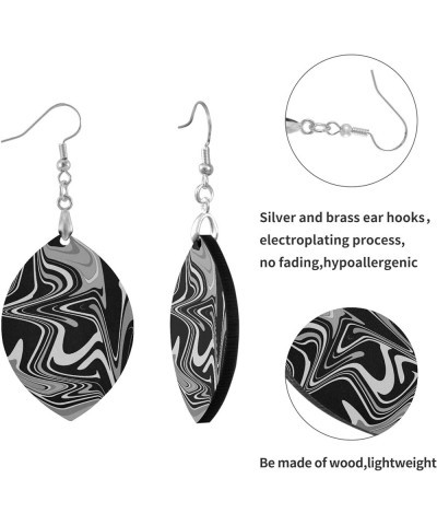 Stylish Custom Wooden Dangle Lightweight Drop/Leaf Earrings Copper Plated Silver Earring Multi 7 $7.55 Earrings