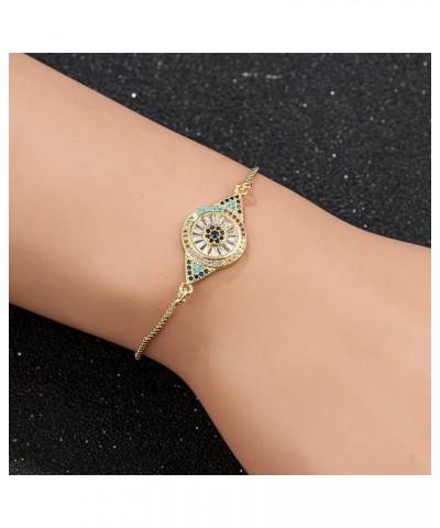 Dainty 14K Real Gold Plated Bracelet for Women Men, Adjustable Gold Chain Link Evil Eye Hamsa Hand Paperclip Butterfly Charm ...