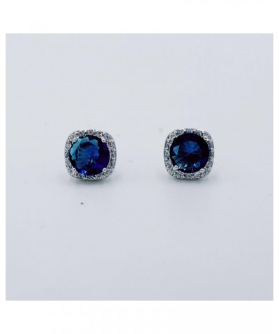 Cubic Zirconia Stud Earrings for Women, 9mm Round Cut 925 Sterling Silver Earrings Studs, Rhinestone Hypoallergenic Earrings ...