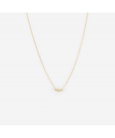 Dainty Cross Charm Pendant Necklaces,14K Gold Tiny Three Ball Necklace,Simple Fashion Jewelry for Women gold 3 ball $7.97 Nec...