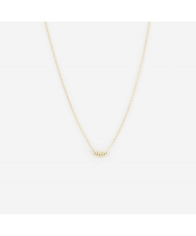 Dainty Cross Charm Pendant Necklaces,14K Gold Tiny Three Ball Necklace,Simple Fashion Jewelry for Women gold 3 ball $7.97 Nec...