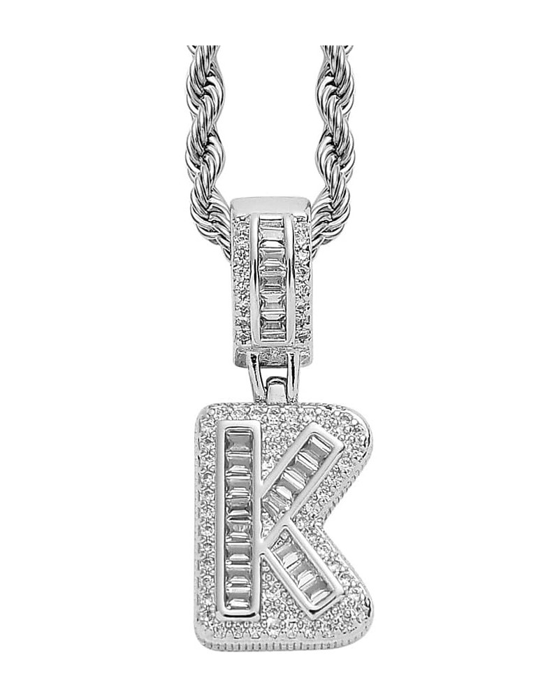 A-Z Alphabet Pendant 18k Gold or Platinum-Plated Monogram Pendant Monogram Jewelry Silver-K $21.41 Necklaces