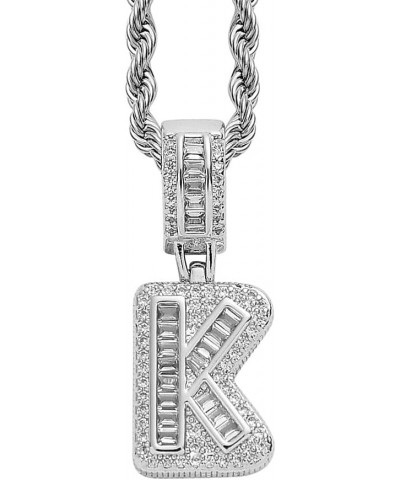 A-Z Alphabet Pendant 18k Gold or Platinum-Plated Monogram Pendant Monogram Jewelry Silver-K $21.41 Necklaces