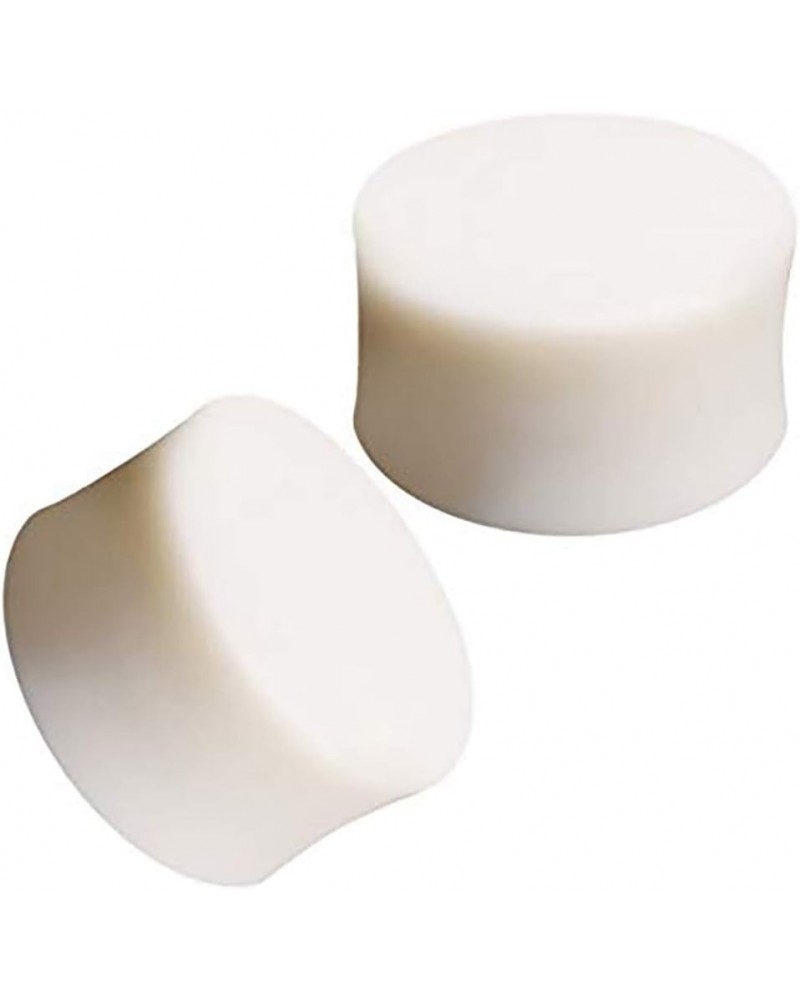 Pair of Organic White Buffalo Bone Saddle Ear Plug //Choose Size// 2 GA (6mm) $9.81 Body Jewelry