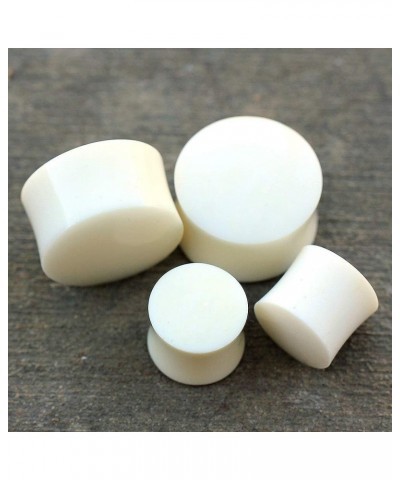 Pair of Organic White Buffalo Bone Saddle Ear Plug //Choose Size// 2 GA (6mm) $9.81 Body Jewelry