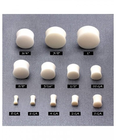 Pair of Organic White Buffalo Bone Saddle Ear Plug //Choose Size// 2 GA (6mm) $9.81 Body Jewelry