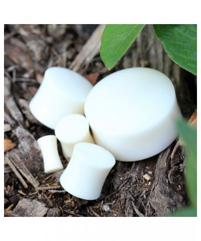 Pair of Organic White Buffalo Bone Saddle Ear Plug //Choose Size// 2 GA (6mm) $9.81 Body Jewelry