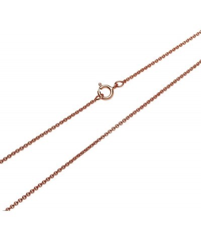 Sterling Silver, Yellow Gold or Rose Gold Flashed .925 Silver 1mm Thin Cable Rolo Chain Necklace for Women Girls Men, 14-36 I...