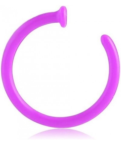 Bioflex Open Nose Ring Hoop Choose Your Color, Choose Your Size 20G 5/16" - Purple $9.11 Body Jewelry