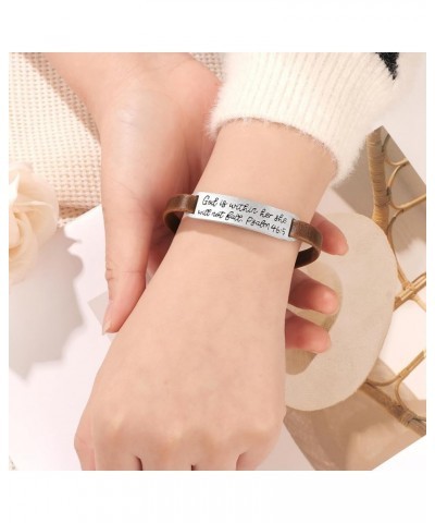 6 12 PCS Confirmation Christian Gifts for Women Jesus Religious Leather Bracelets for Teen Women Vintage Bracelet for Christa...