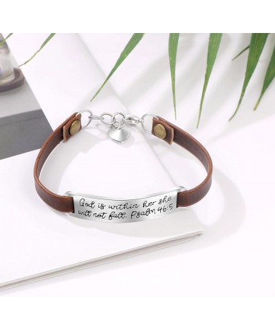 6 12 PCS Confirmation Christian Gifts for Women Jesus Religious Leather Bracelets for Teen Women Vintage Bracelet for Christa...