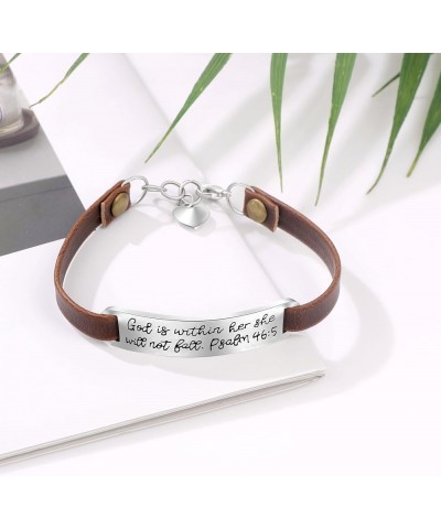 6 12 PCS Confirmation Christian Gifts for Women Jesus Religious Leather Bracelets for Teen Women Vintage Bracelet for Christa...