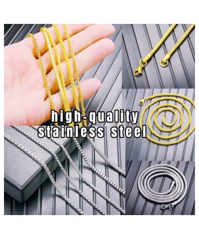 5 PCS Stainless Steel Necklace with gold and steel chain length 23.6 inches Steel color $10.39 Necklaces