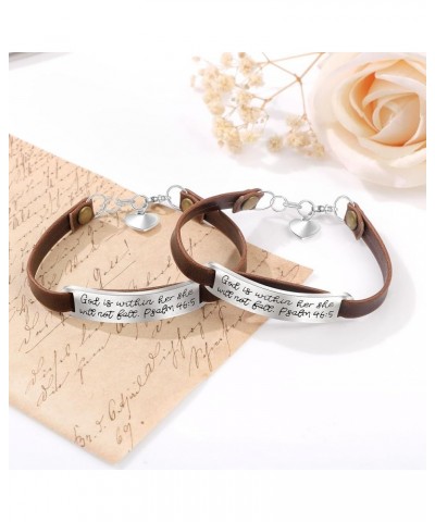 6 12 PCS Confirmation Christian Gifts for Women Jesus Religious Leather Bracelets for Teen Women Vintage Bracelet for Christa...