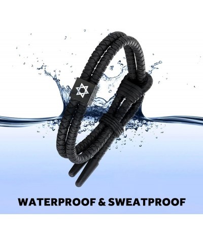 Silicone Cross Rope Bracelets for Men Women, Adjustable Waterproof Men's Rubber Sport Band Bracelet Jewelry Gifts for Teen Bo...