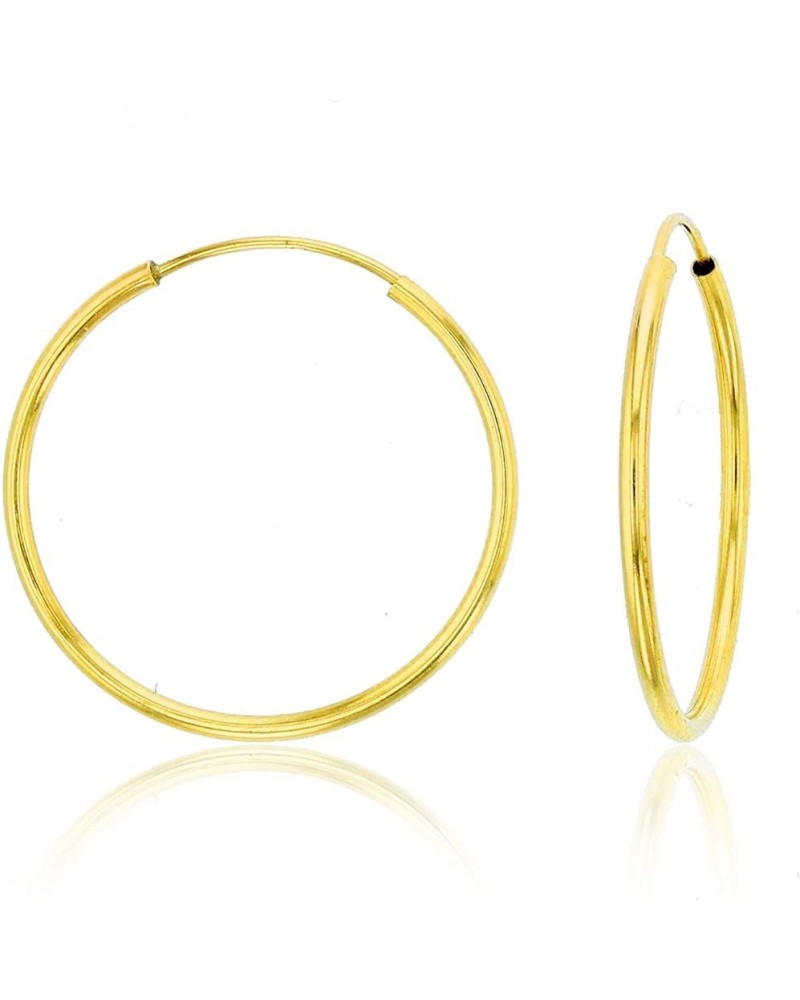 Solid 14K Yellow or White or Rose Gold 1mm Tube Cartilage Endless Flex Hoop Earrings | Huggies Hoops for Women Teens & Girls ...