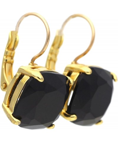 Small Square Leverbacks One Size Jet $25.44 Earrings