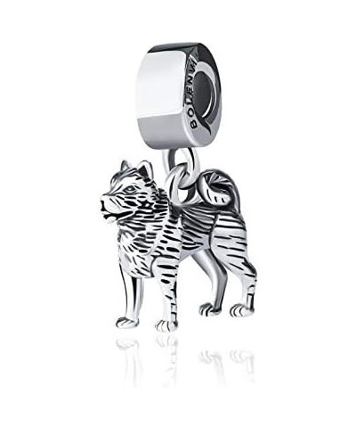 Siberian Husky Dog 925 Sterling Silver Dangle Pendant X Charm Bead For Pandora & Similar Charm Bracelets or Necklaces $19.60 ...