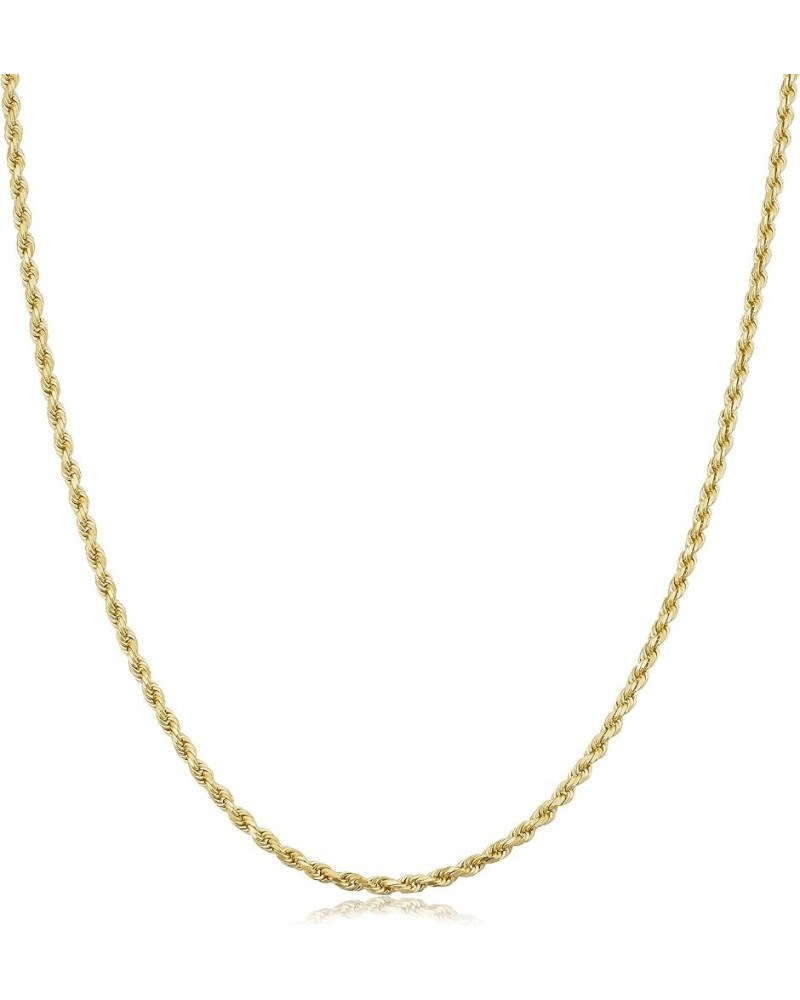 14k Yellow Gold 1.9 mm Rope Chain Necklace (14, 16, 18, 20, 22, 24 or 30 inch) 30.0 Inches $77.40 Necklaces