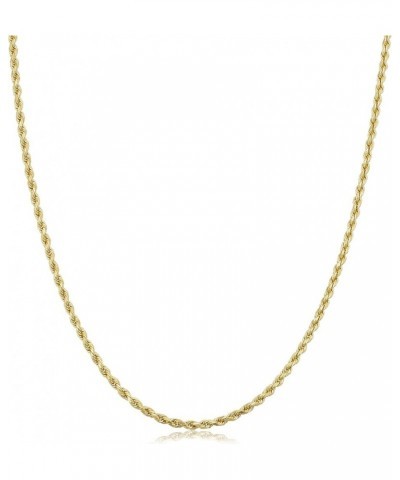 14k Yellow Gold 1.9 mm Rope Chain Necklace (14, 16, 18, 20, 22, 24 or 30 inch) 30.0 Inches $77.40 Necklaces