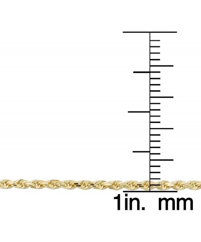 14k Yellow Gold 1.9 mm Rope Chain Necklace (14, 16, 18, 20, 22, 24 or 30 inch) 30.0 Inches $77.40 Necklaces