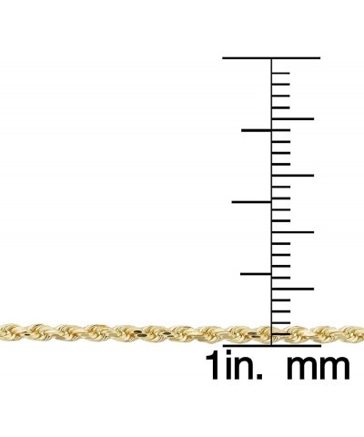 14k Yellow Gold 1.9 mm Rope Chain Necklace (14, 16, 18, 20, 22, 24 or 30 inch) 30.0 Inches $77.40 Necklaces