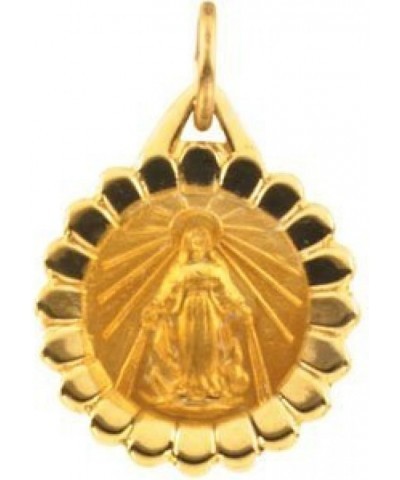 14k Yellow Gold Small Round Miraculous Medal - Under 1/2 Inch X 1/2 Inch in 14K Yellow Gold $52.63 Pendants